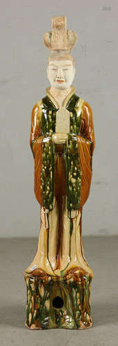 Large and Rare Tang Dynasty Sancai Official Figure