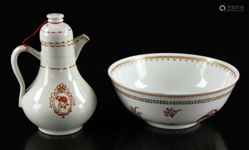 Two 19th C. Chinese Export Porcelain Items
