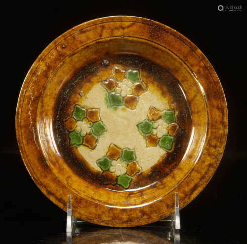 Tang Sancai Style Glazed Food Serving Tray