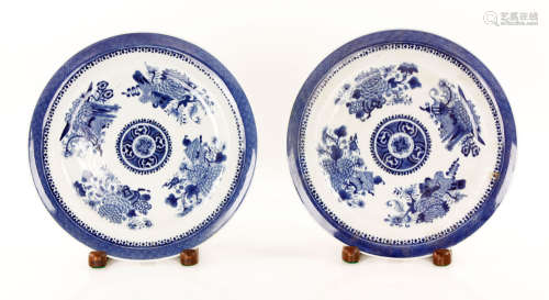 Pr. 19th C. Chinese Blue and White Plates
