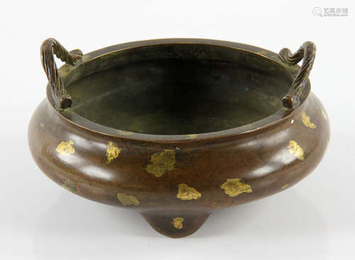 Chinese Bronze Tripod Incense Burner