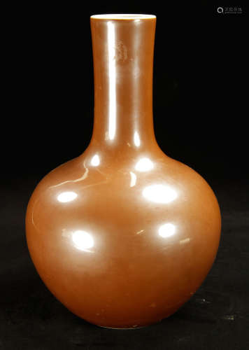 Chinese Brown Glazed Bottle Vase