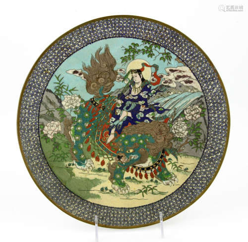 19th C. Japanese Cloisonne Charger