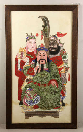 Chinese Qing Dynasty Watercolor Painting