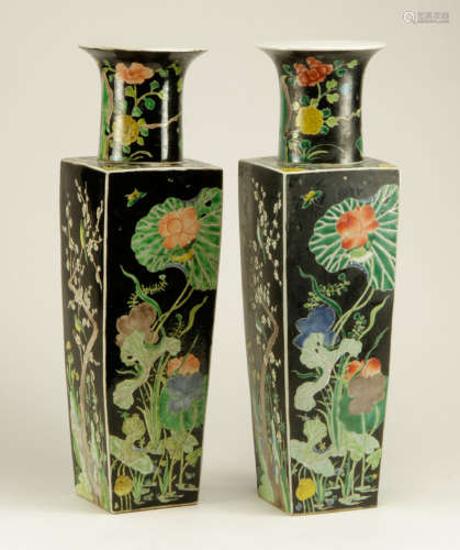 Pr. Chinese Famille Verte Vases