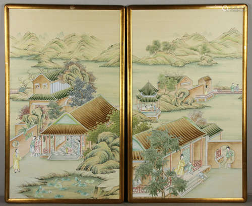 Two Chinese Watercolor Paintings