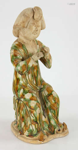 Tang Dynasty Style Sancai Pottery Lady Figure