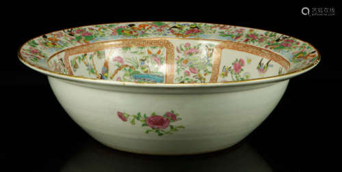 Large Rose Medallion Porcelain Bowl