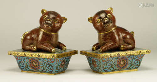 Pr. 20th C.  Chinese Cloisonne Boxes