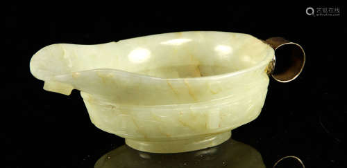 17th C. Chinese Carved Jade Cup