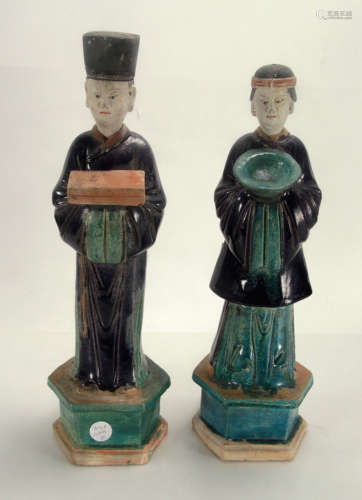Ming Dynasty Glazed Pottery Couple