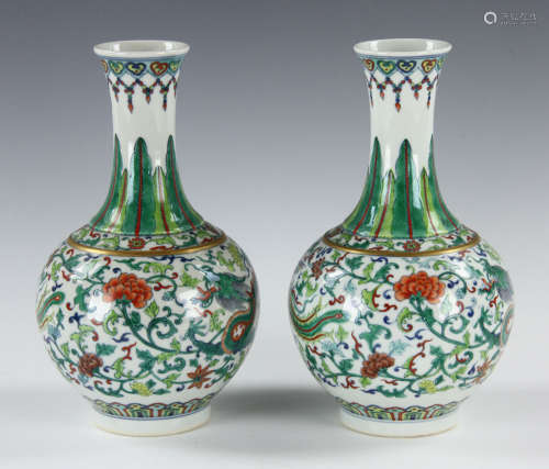 Pr. Chinese Qing Dynasty Vases