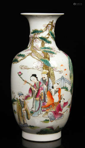 Early 20th C. Chinese Famille Rose Vase