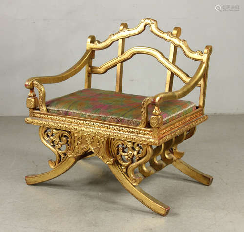 Chinese Gilt Wood Armchair