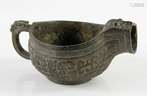 Late 19th- Early 20th C. Chinese Bronze Yi