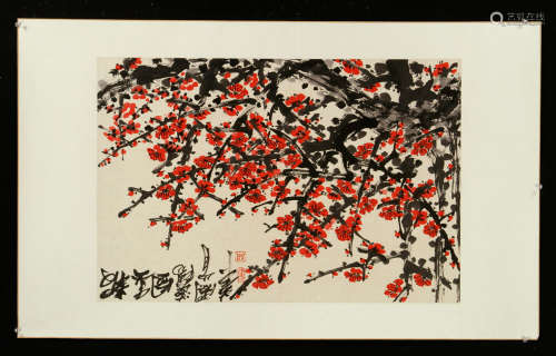 Chinese Scroll Painting, Watercolor