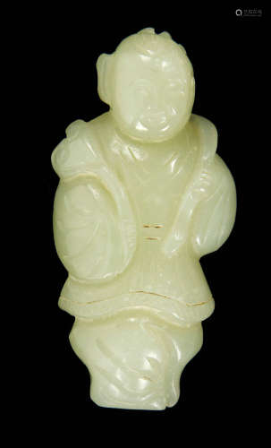 Carved Jade Figure of a Boy