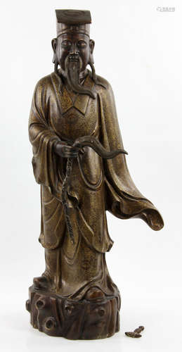 Chinese Bronze Warrior Figure