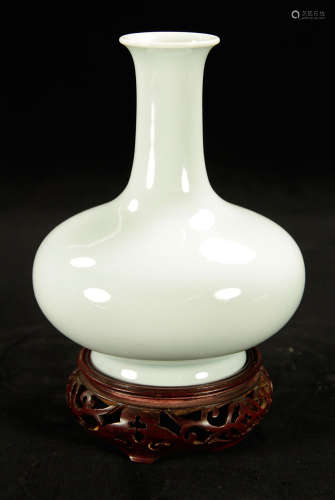 Chinese Light Blue Glazed Porcelain Vase