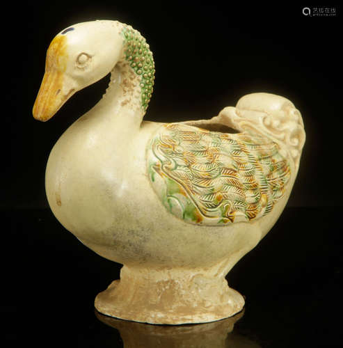 Tang Dynasty Style Pottery Duck