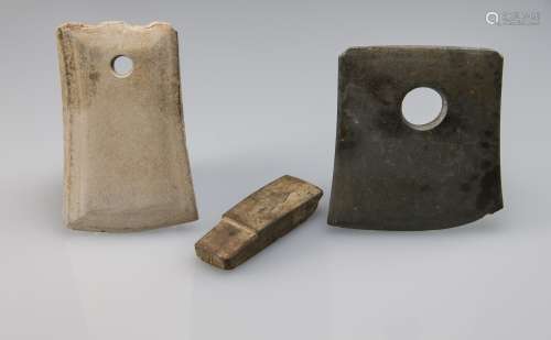Neolthic Period -A Group Of Three Hard Stone Axe