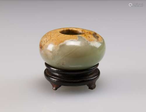 Early Qing-A Celadon Jade With Russet Skin Brush Washer