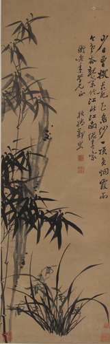 Attributed To Zheng Banqiao(1693-1765) Bamboo and Orchid