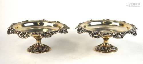 Tiffany & Co. Pr Sterling Silver Footed Compotes