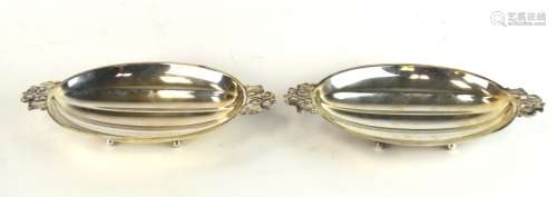 Tiffany & Co. Pr Sterling Silver Oval Bowls