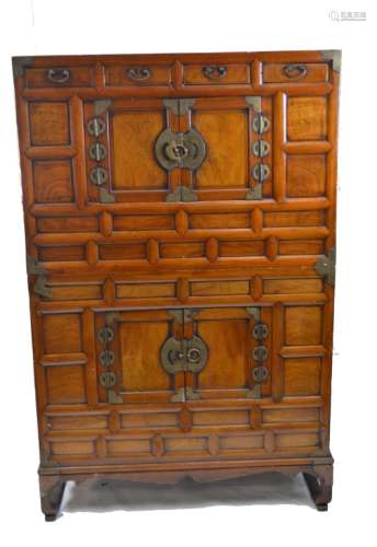 Chinese Two Stack Wood Cabinet