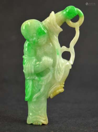 Chinese Carved Jadeite Figure
