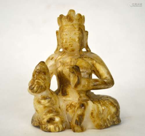 Chinese Carved Jade BuddhaFigure