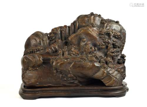 Large Chinese Carved Chengxian Wood Display