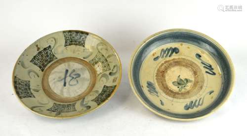 Two 18th Century Italian Blue/ White Plates
