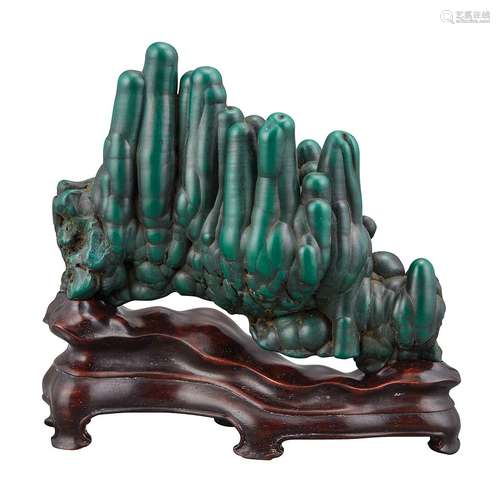 Chinese Malachite Scholar's Rock