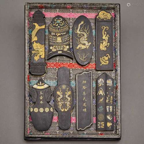 Set of Eight Chinese Inksticks Hu K'ai-wen, mid 19th century