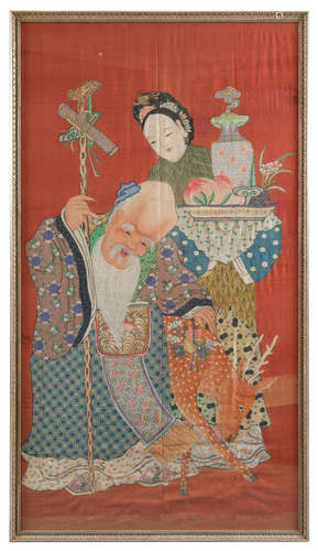 Chinese Woven Silk Kesi Panel