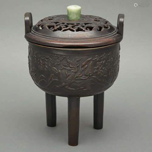 Chinese Bronze Censer 19th Century