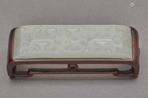 Chinese White Jade Hook Qing Dynasty