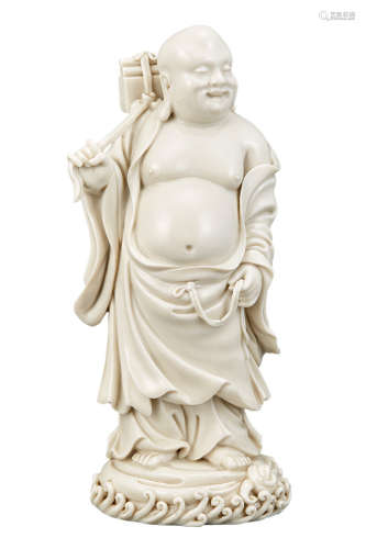 Chinese Blanc de Chine Figure of Budai 19th/20th Century