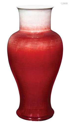 Chinese Sang de Boeuf Glazed Porcelain Vase 19th Century