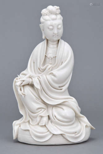 Chinese Blanc de Chine Figure of Guanyin 18th Century