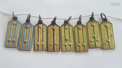 Russian -Soviet Enamel Shoulder boards pendant