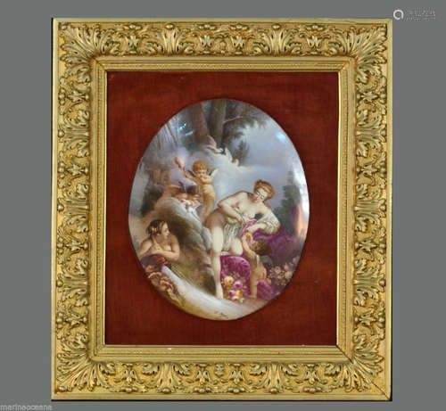 Antique German Cölln-Meissen Porcelain plaque