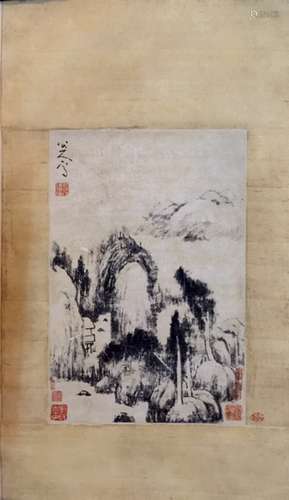 Chinese Landscape Scroll Painting,