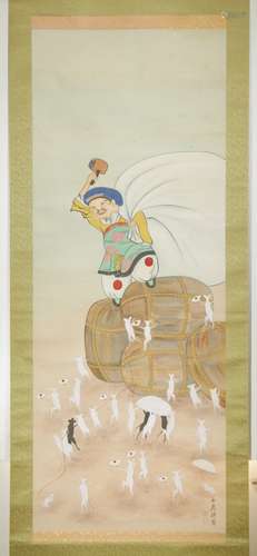 Japanese Scroll Painting - 20th Century