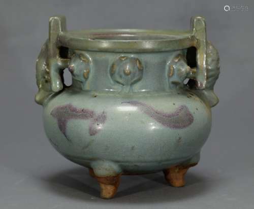 A Large Jun Glazed Incense Burner