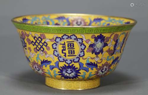 Chinese Cloisonne Bronze Bowl