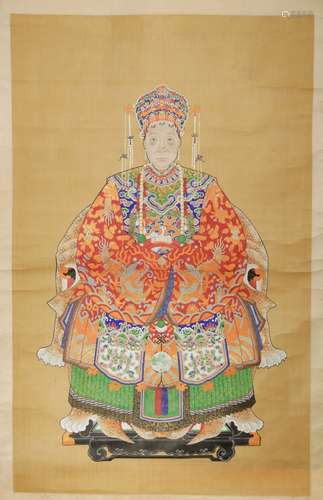 Late Qing Dynasty Chinese Scroll Painting