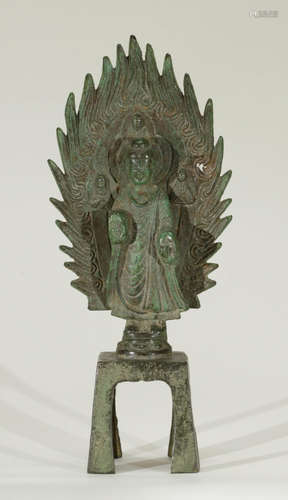 CH Archaic Bronze Mandala of a Buddhist figure